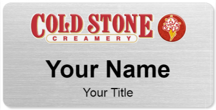 Custom name badges for Cold Stone
