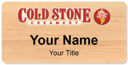 Custom name badges for Cold Stone