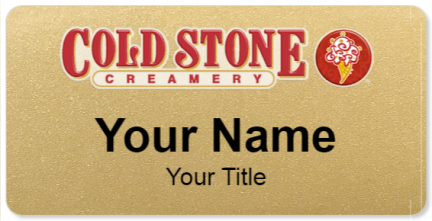 Custom name badges for Cold Stone