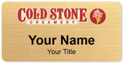 Custom name badges for Cold Stone