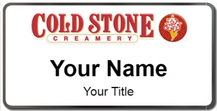 Custom name badges for Cold Stone