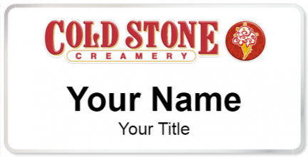 Custom name badges for Cold Stone