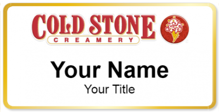 Custom name badges for Cold Stone