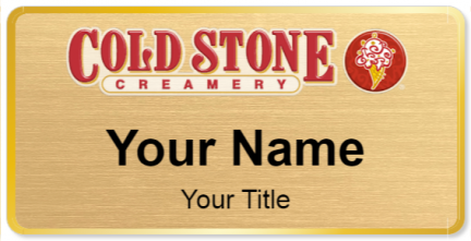 Custom name badges for Cold Stone