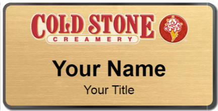 Custom name badges for Cold Stone