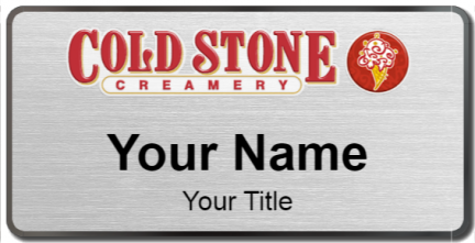 Custom name badges for Cold Stone