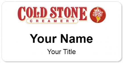 Custom name badges for Cold Stone