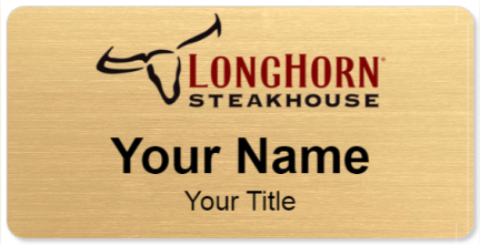 Custom name badges for Longhorn Steakhouse