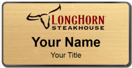 Custom name badges for Longhorn Steakhouse