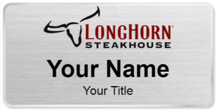 Custom name badges for Longhorn Steakhouse