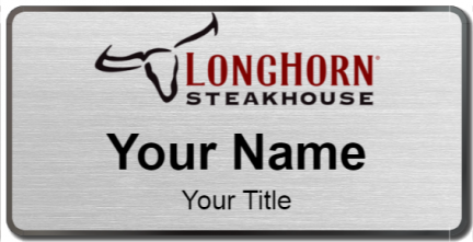 Custom name badges for Longhorn Steakhouse