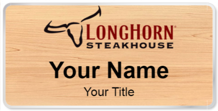 Custom name badges for Longhorn Steakhouse