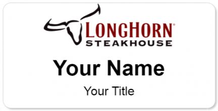 Custom name badges for Longhorn Steakhouse