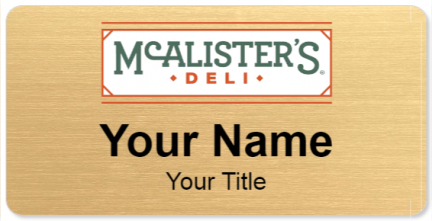 Custom name badges for McAlisters Deli