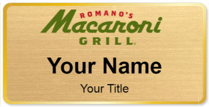 Custom name badges for Romanos Macaroni Grill