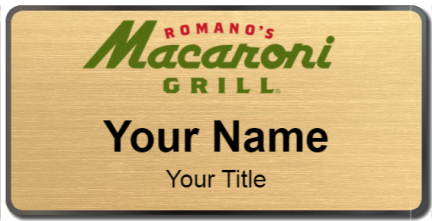 Custom name badges for Romanos Macaroni Grill