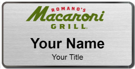 Custom name badges for Romanos Macaroni Grill