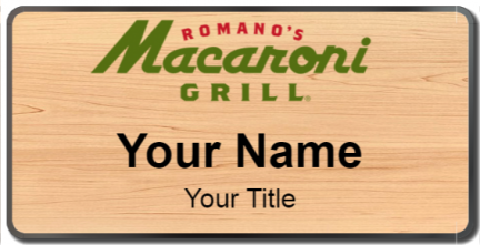Custom name badges for Romanos Macaroni Grill
