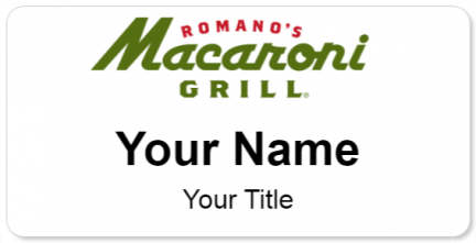 Custom name badges for Romanos Macaroni Grill