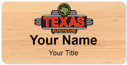 Custom name badges for Texas Roadhouse