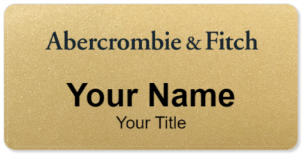 Custom name badges for Abercrombie and Fitch