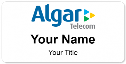 Custom name badges for Algar Telecom