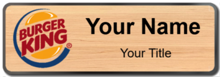 Custom name badges for Burger King Original