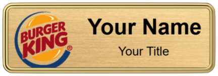 Custom name badges for Burger King Original