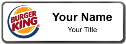 Custom name badges for Burger King Original