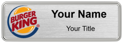 Custom name badges for Burger King Original