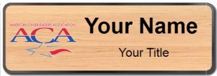 Custom name badges for American Cheerleader Association