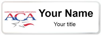Custom name badges for American Cheerleader Association