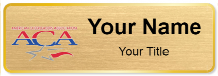 Custom name badges for American Cheerleader Association