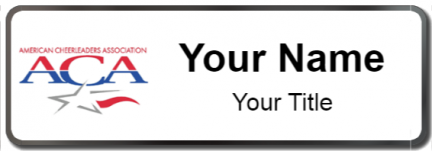 Custom name badges for American Cheerleader Association