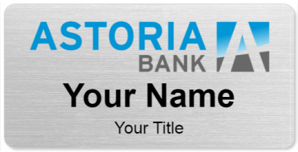 Custom name badges for Astoria Bank