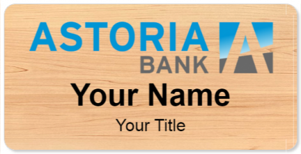 Custom name badges for Astoria Bank