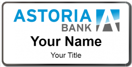 Custom name badges for Astoria Bank