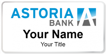 Custom name badges for Astoria Bank
