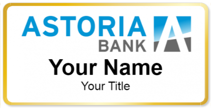 Custom name badges for Astoria Bank