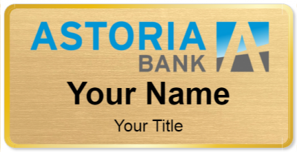 Custom name badges for Astoria Bank
