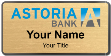 Custom name badges for Astoria Bank