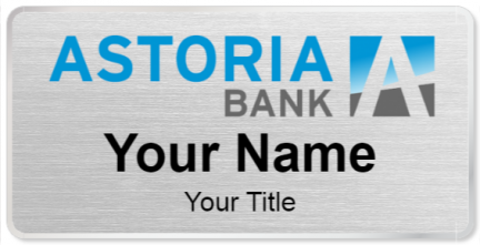 Custom name badges for Astoria Bank