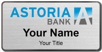 Custom name badges for Astoria Bank