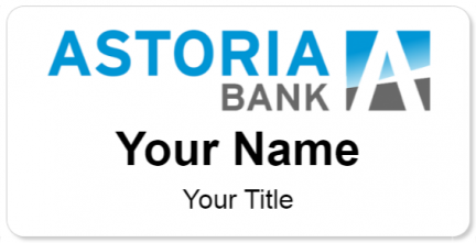Custom name badges for Astoria Bank