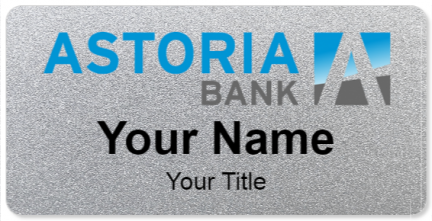 Custom name badges for Astoria Bank