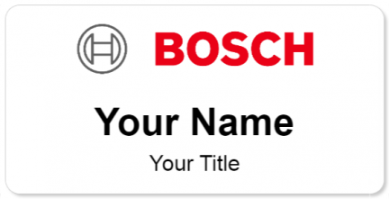 Custom name badges for Bosch