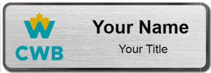 Custom name badges for Canadian Western Bank