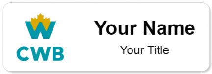 Custom name badges for Canadian Western Bank