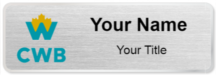 Custom name badges for Canadian Western Bank