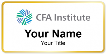 Custom name badges for CFA Institute